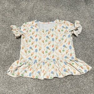 Serendipity by shrimp and‎ grits kids ice cream bathing suit top only 2T-3T